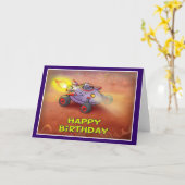 Happy Birthday Space stijl 003 Kaart (Gele Bloem)