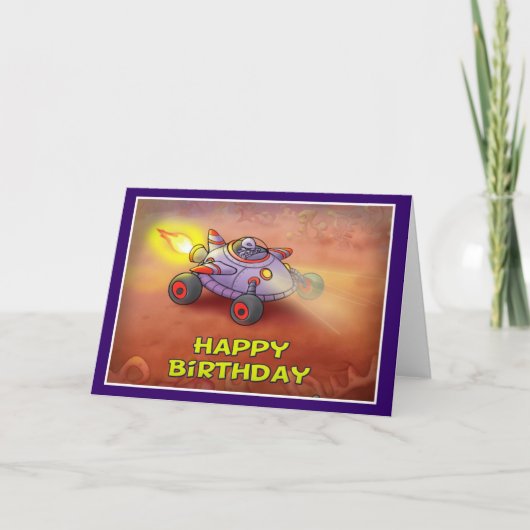 Happy Birthday Space stijl 003 Kaart (Voorkant)