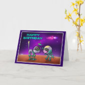 Happy Birthday Space stijl 004 Kaart (Gele Bloem)