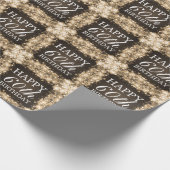 Happy Birthday Sparking Lights Gold Cadeaupapier (Hoek)