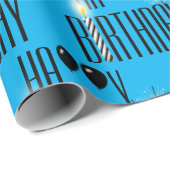 Happy Birthday Sparklers en Black Balloons Cadeaupapier (Rol Hoek)