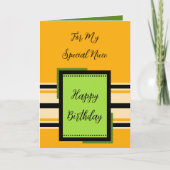 Happy Birthday speciaal nichtje sinaasappel Kaart (Voorkant)