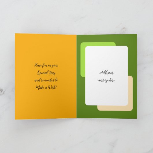 Happy Birthday speciaal nichtje sinaasappel Kaart (Binnen)