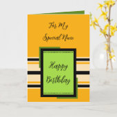 Happy Birthday speciaal nichtje sinaasappel Kaart (Gele Bloem)