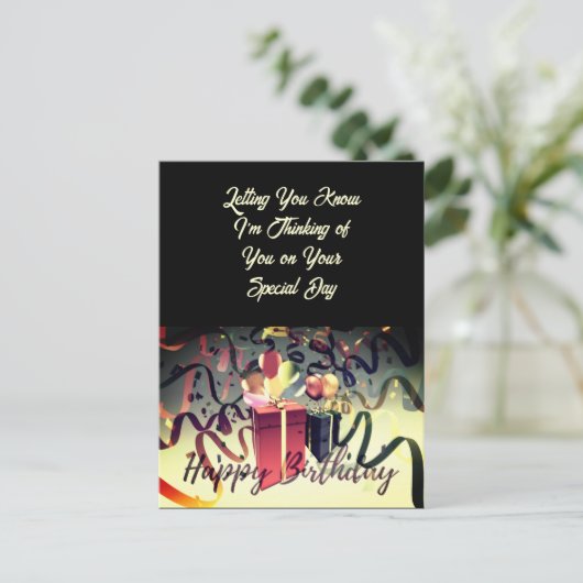 Happy Birthday Special Day Briefkaart (Staand voorkant)
