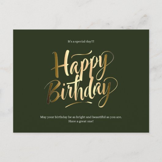 Happy Birthday Special Day Briefkaart (Voorkant)