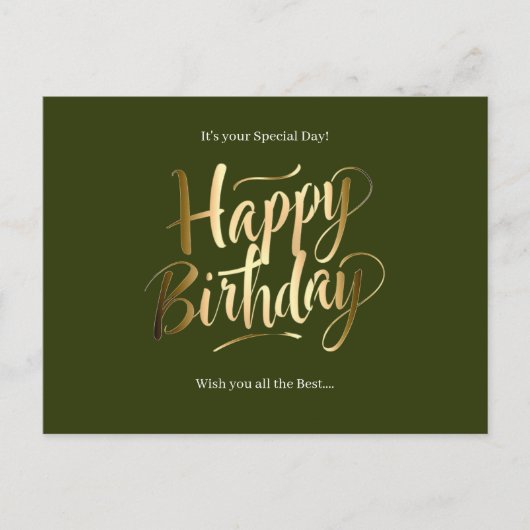 Happy Birthday Special Day Feestdagenkaart (Voorkant)