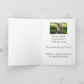 Happy Birthday Special Friend Fun Yorkie Dog Kaart (Binnen)