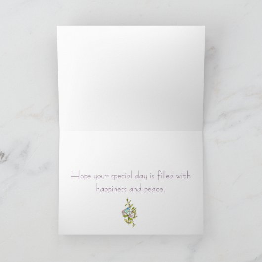 Happy Birthday Special Friend Morning Glory Flower Kaart (Binnen)