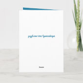 Happy Birthday Special Grandson Blue foto Kaart (Achterkant)