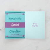 Happy Birthday special Grandson foto Kaart (Binnen)