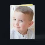 Happy Birthday Special Grandson Grey Kaart<br><div class="desc">Vervang de foto op de voorzijde. Voeg uw bericht binnen toe.
Fijne verjaardag speciale grootzoon.
Binnenzijde ontworpen in grijs en geel.</div>