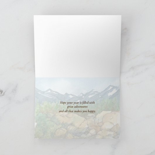 Happy Birthday Special Guy Mountain Landscape Kaart (Binnen)