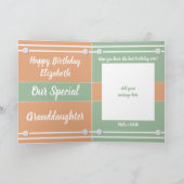 Happy Birthday special kleindochter koraal Kaart (Binnen)