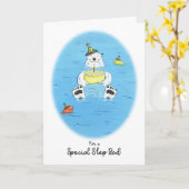 Happy Birthday Special Step Pap, Polar Beer, Taart Kaart (Gele Bloem)