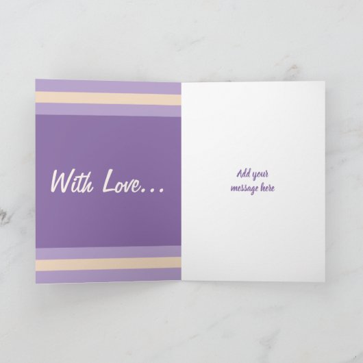 Happy Birthday speciale kleindochter paarse foto Kaart (Binnen)