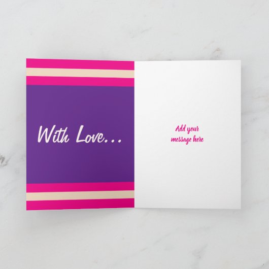 Happy Birthday speciale kleindochter roze foto Kaart (Binnen)