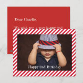 Happy Birthday | Speciale stripkaart voor foto's Briefkaart (Voorkant / Achterkant)