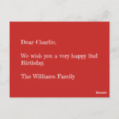 Happy Birthday | Speciale stripkaart voor foto's Briefkaart (Achterkant)