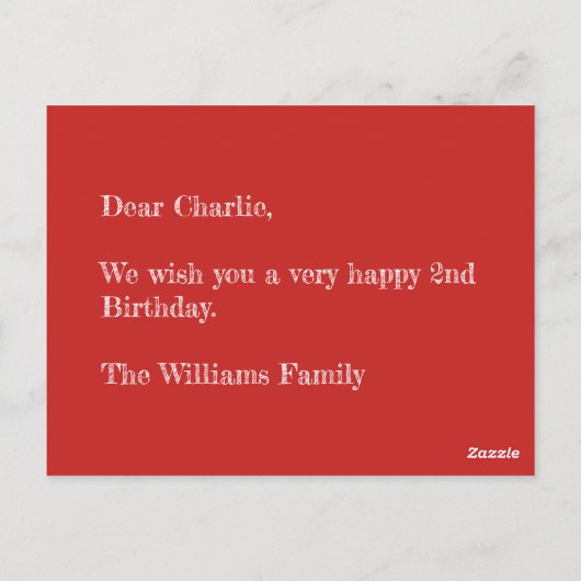 Happy Birthday | Speciale stripkaart voor foto's Briefkaart (Achterkant)