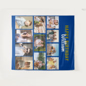 Happy Birthday Specialized 11 Photo Collage Blue Wandkleed (Voorkant (horizontaal))