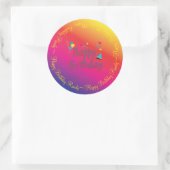 Happy Birthday Spectrum Custom Ronde Sticker (Tas)