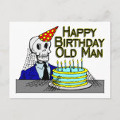 Happy Birthday Spider Web Old Man Briefkaart (Voorkant)