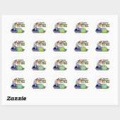 Happy Birthday Spider Web Old Man Ronde Sticker (Vel)