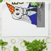 Happy Birthday Spider Web Old Man Theedoek (Gevouwen)