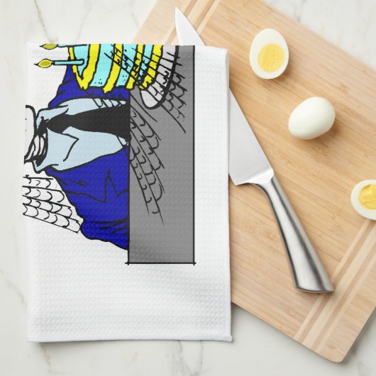 Happy Birthday Spider Web Old Man Theedoek (Quarter Fold)