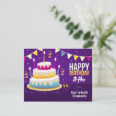 Happy Birthday Spine Candles Chiropractic Kaart (Staand voorkant)