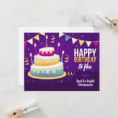 Happy Birthday Spine Candles Chiropractic Kaart (Voorkant / Achterkant in situ)