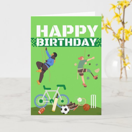 Happy Birthday - Sport Kaart (Gele Bloem)