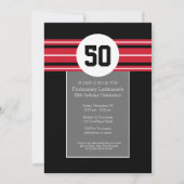 Happy Birthday Sports Jersey Stripes Name and Age Kaart (Voorkant)