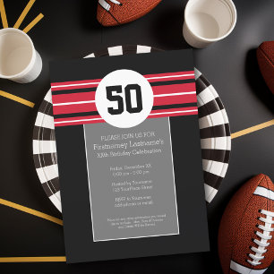 Happy Birthday Sports Jersey Stripes Name and Age Kaart