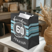 Happy Birthday Sports Jersey Stripes Name and Age Medium Cadeauzakje