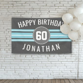 Happy Birthday Sports Jersey Stripes Name and Age Spandoek