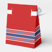 Happy Birthday Sports Stripes with Age - Red Blue Bedankdoosjes (Achterkant)