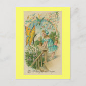  Happy Birthday Spring Butterflies Briefkaart (Voorkant)
