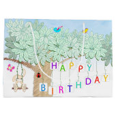 Happy Birthday Spring Celebration Garden Party Groot Cadeauzakje (Achterkant)