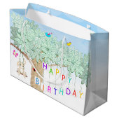 Happy Birthday Spring Celebration Garden Party Groot Cadeauzakje (Achterkant Gekanteld)
