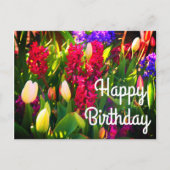 Happy Birthday Spring Flowers #5 Briefkaart (Voorkant)