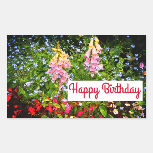 Happy Birthday Spring Flowers #7-2 Stickers (Voorkant)