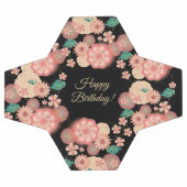 Happy Birthday - Spring Peach Flowers Garden Boho Voetbal (Enkel)