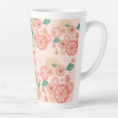 Happy Birthday - Spring Peach Flowers Garden Latte Mok (Rechts)