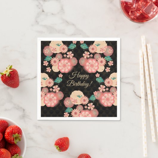 Happy Birthday - Spring Peach Flowers Garden Servet (Insitu)