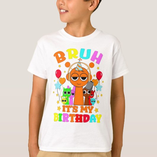 Happy Birthday Sprunki T-shirt (Voorkant)
