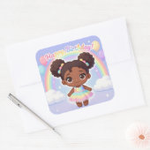 Happy Birthday Square Sticker (Envelop)