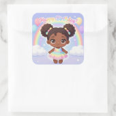 Happy Birthday Square Sticker (Tas)