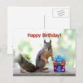 Happy Birthday Squirrel Briefkaart (Voorkant / Achterkant)